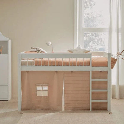 Lifetime Kidsrooms Mid Sleeper Bed with straight ladder - Breeze, Pine, 90x200 cm