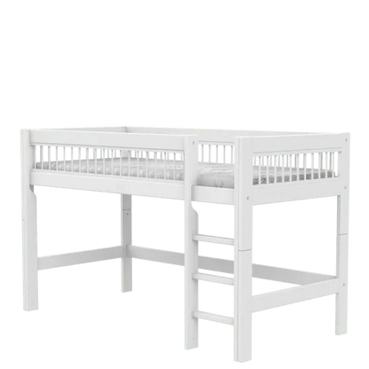 Lifetime Kidsrooms Mid Sleeper Bed with straight ladder - Breeze, Pine, 90x200 cm