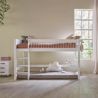 Lifetime Kidsrooms Mid Sleeper Bed with straight ladder - Breeze, Pine, 90x200 cm